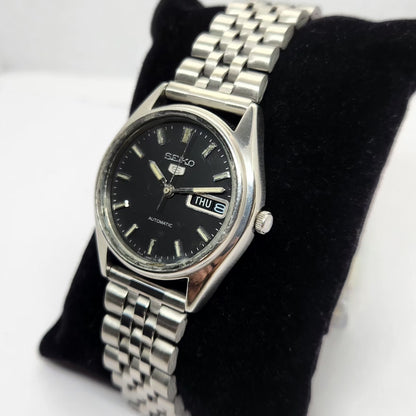 Vintage 1977 Original Seiko 5 Automatic 6309-6240 Black face 17 Jewels Day-Date Japanese Men's Wrist Watch OG222