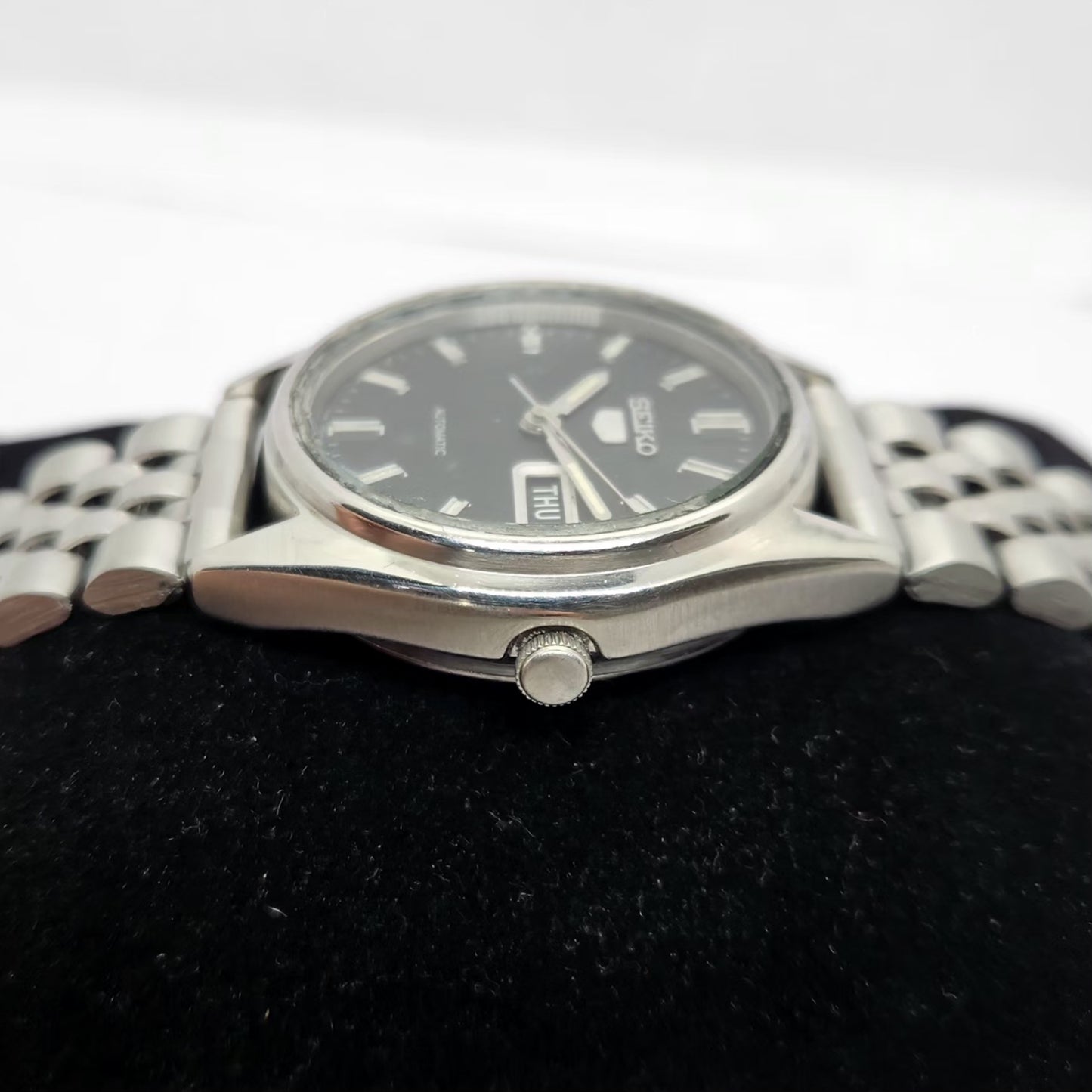 Vintage 1977 Original Seiko 5 Automatic 6309-6240 Black face 17 Jewels Day-Date Japanese Men's Wrist Watch OG222