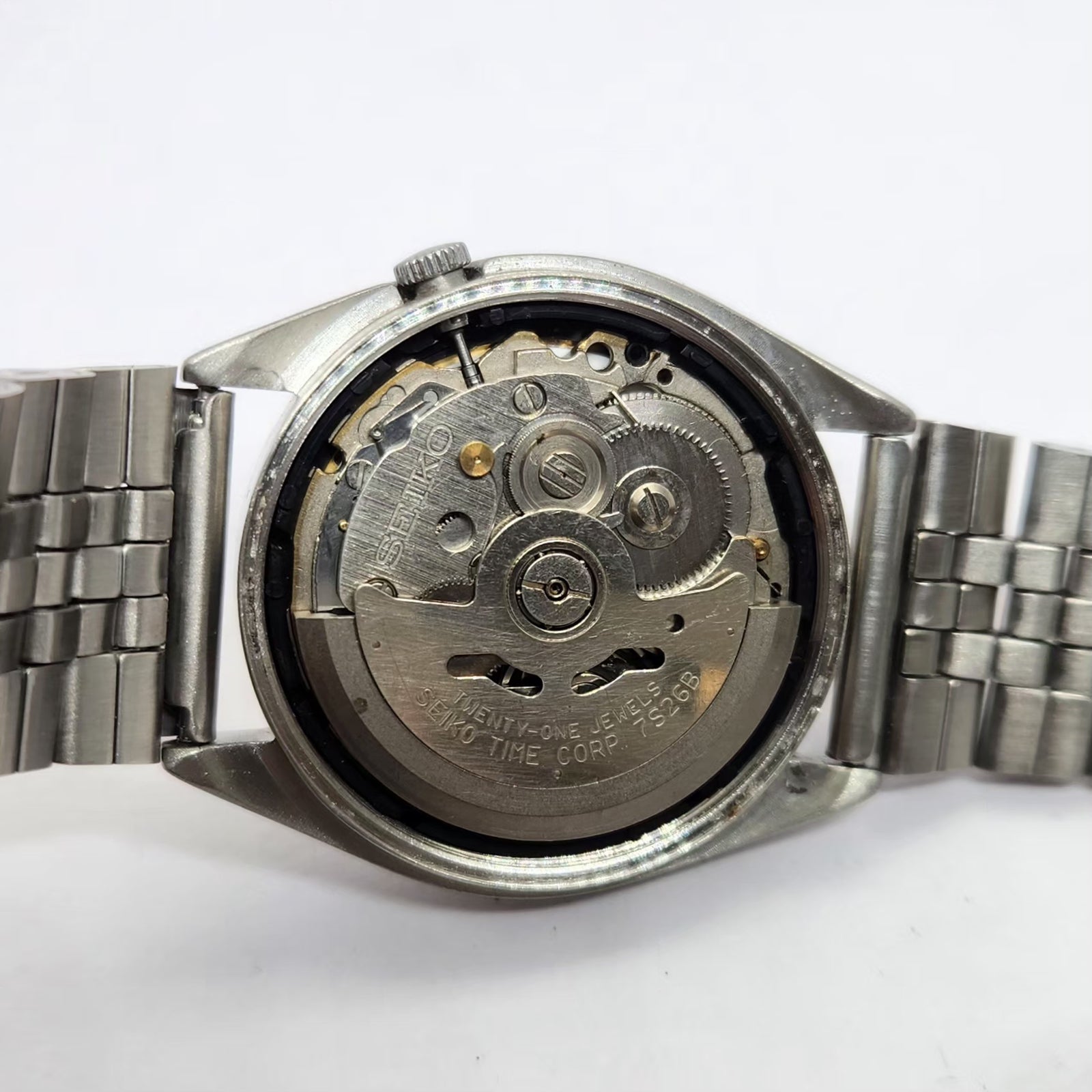 Vintage 1996 Original Seiko 5 Automatic 7s26-6000 Gold face 21 Jewels Day-Date Japanese Men's Wrist Watch OG223