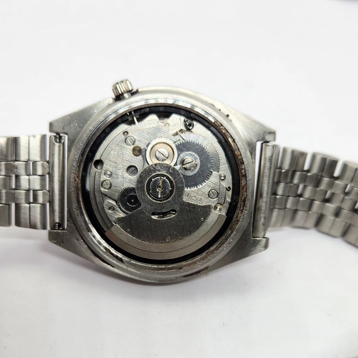 Vintage 1985 Original Seiko 5 Automatic 7009-3070 Black face 17 Jewels Day-Date Japanese Men's Wrist Watch OG226