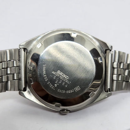Vintage 1984 Original Seiko 5 Automatic 6309-8930 Black face 17 Jewels Day-Date Japanese Men's Wrist Watch OG227