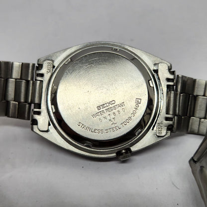 Vintage 1985 Original Seiko 5 Automatic 7009-3040 Gold face 17 Jewels Day-Date Japanese Men's Wrist Watch OG229