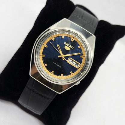 Vintage 1983 Original Seiko 5 Automatic 6309-8840 Blue face 17 Jewels Day-Date Japanese Men's Wrist Watch OG232