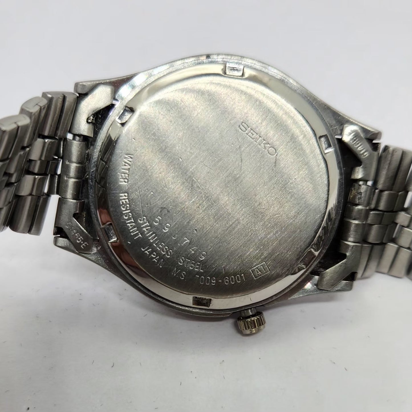 Vintage 1985 Original Seiko 5 Automatic 7009-6001 Black face 17 Jewels Day-Date Japanese Men's Wrist Watch OG237