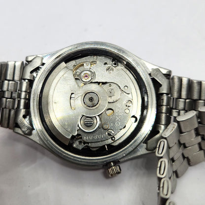 Vintage 1985 Original Seiko 5 Automatic 7009-6001 Black face 17 Jewels Day-Date Japanese Men's Wrist Watch OG237