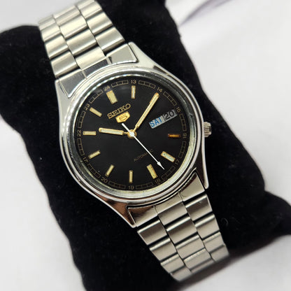 Vintage 1978 Original Seiko 5 Automatic 7009-3101 Black face 17 Jewels Day-Date Japanese Men's Wrist Watch OG242
