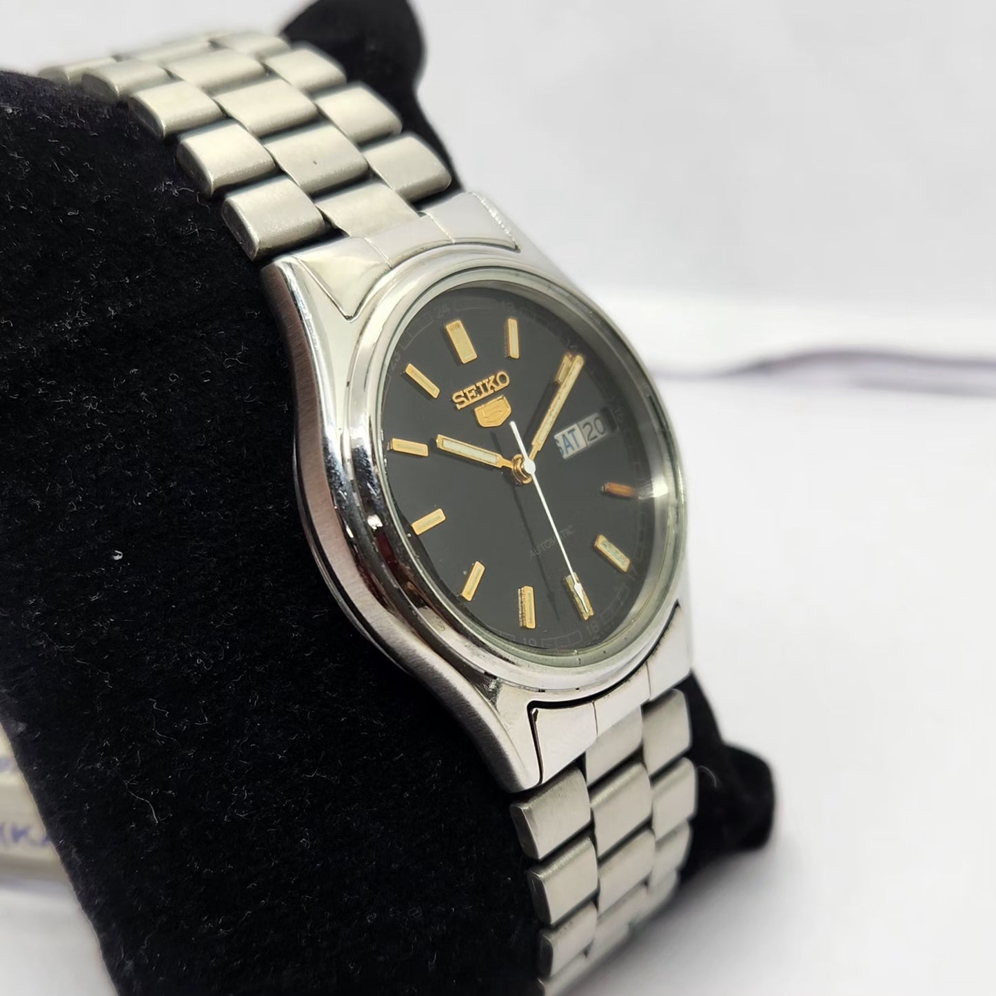 Vintage 1978 Original Seiko 5 Automatic 7009-3101 Black face 17 Jewels Day-Date Japanese Men's Wrist Watch OG242