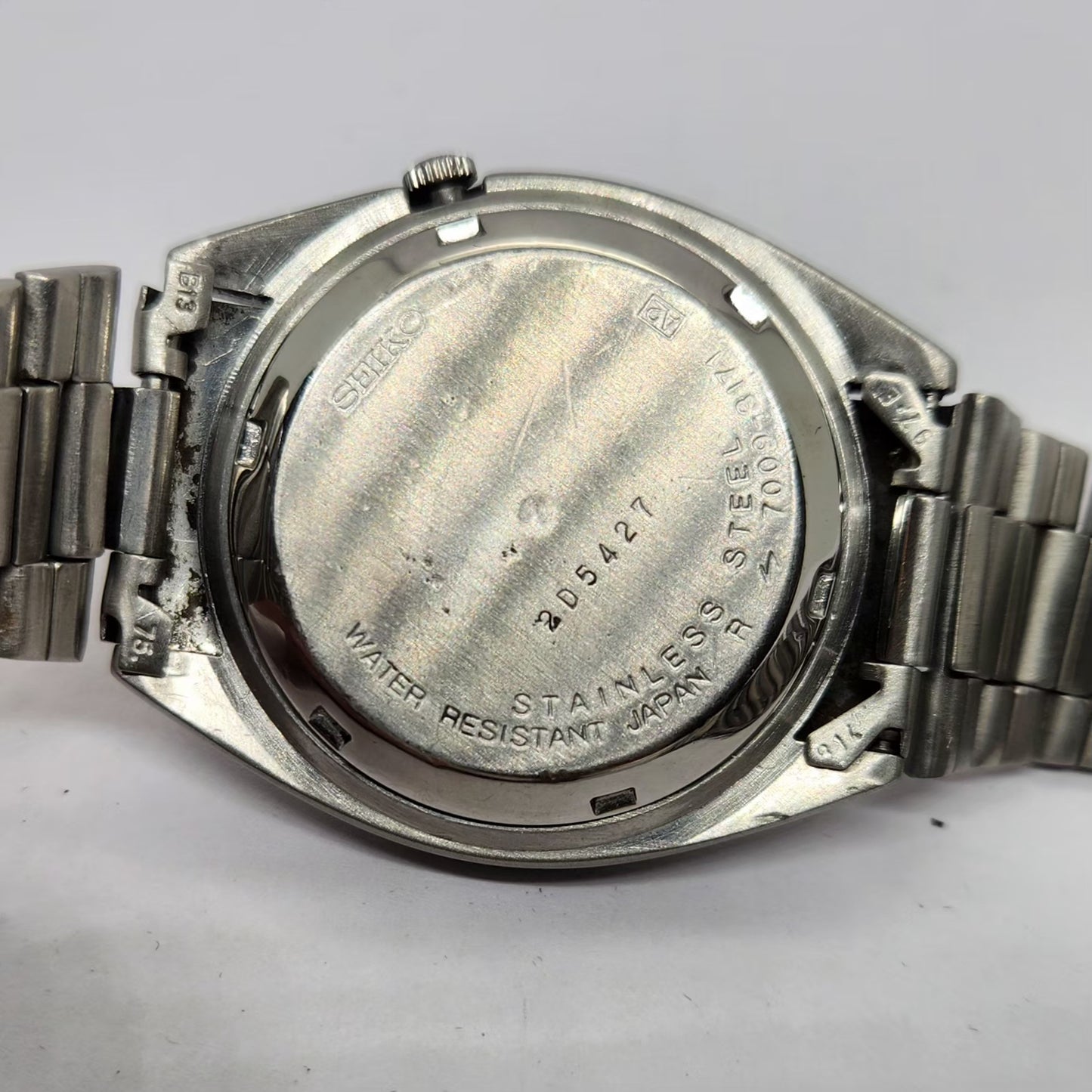 Vintage 1982 Original Seiko 5 Automatic 7009-3071 Blue face 17 Jewels Day-Date Japanese Men's Wrist Watch OG243