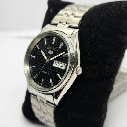 Vintage 1983 Original Seiko 5 Automatic 6309-8900 Black face 17 Jewels Day-Date Japanese Men's Wrist Watch OG249