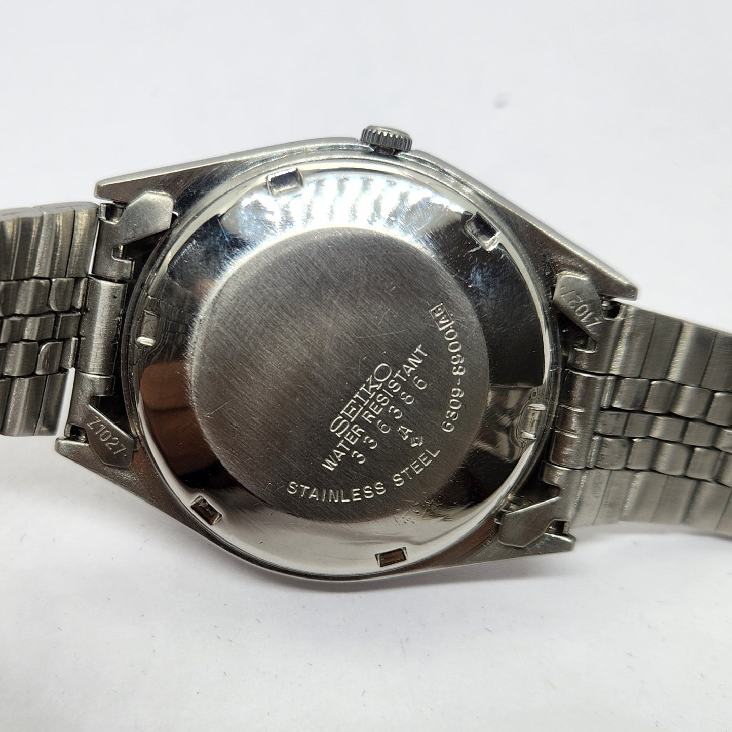 Vintage 1983 Original Seiko 5 Automatic 6309-8900 Black face 17 Jewels Day-Date Japanese Men's Wrist Watch OG249
