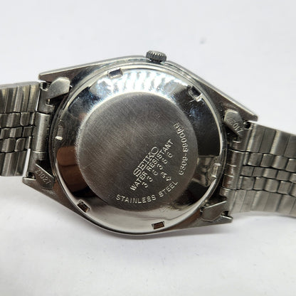 Vintage 1983 Original Seiko 5 Automatic 6309-8900 Black face 17 Jewels Day-Date Japanese Men's Wrist Watch OG249