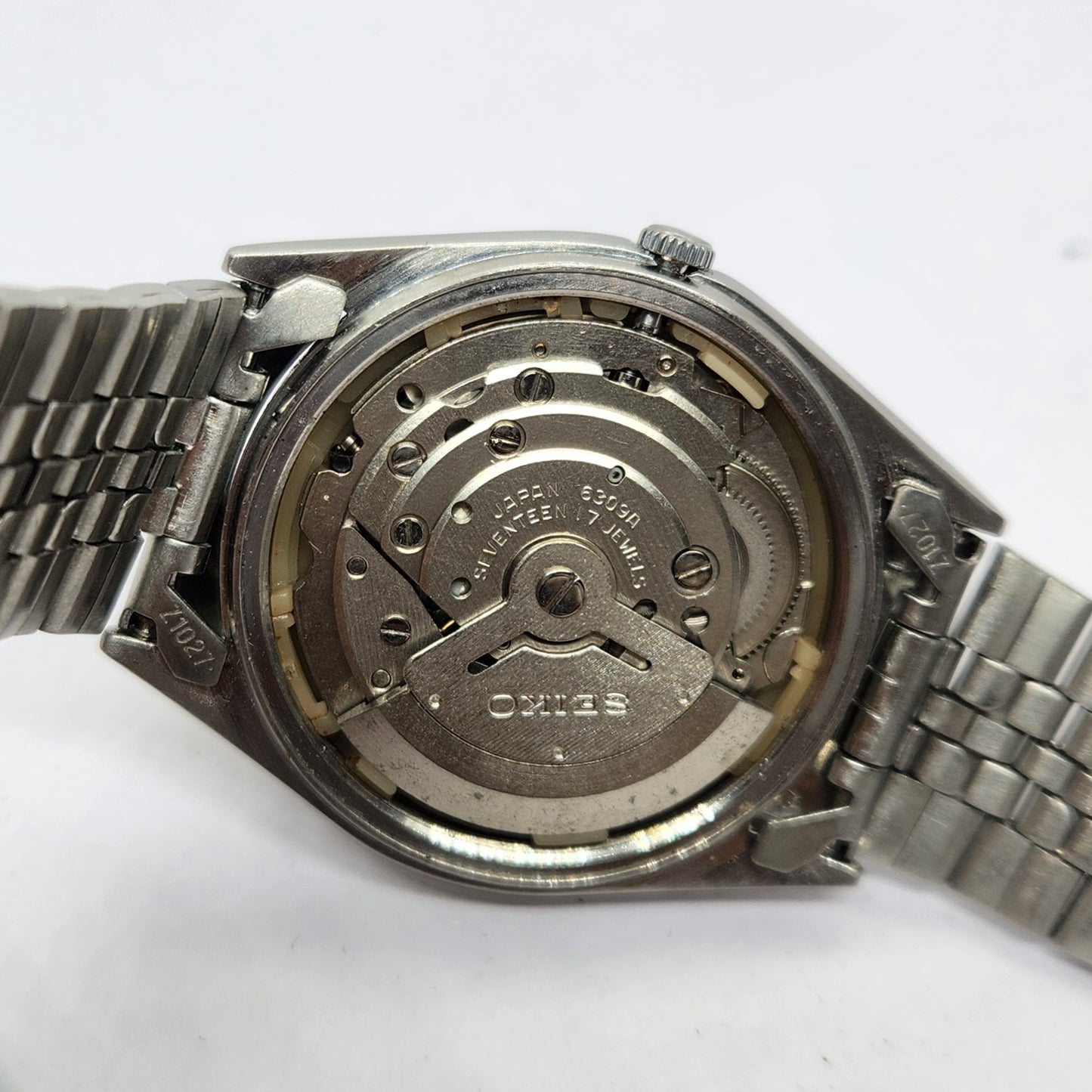Vintage 1983 Original Seiko 5 Automatic 6309-8900 Black face 17 Jewels Day-Date Japanese Men's Wrist Watch OG249
