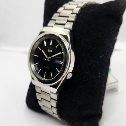 Vintage 1983 Original Seiko 5 Automatic 7009-3160 Black face 17 Jewels Day-Date Japanese Men's Wrist Watch OG251