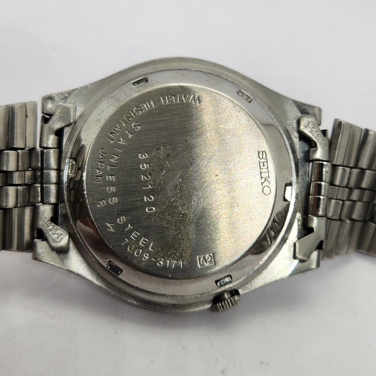 Vintage 1983 Original Seiko 5 Automatic 7009-3171 Blue face 17 Jewels Day-Date Japanese Men's Wrist Watch OG254