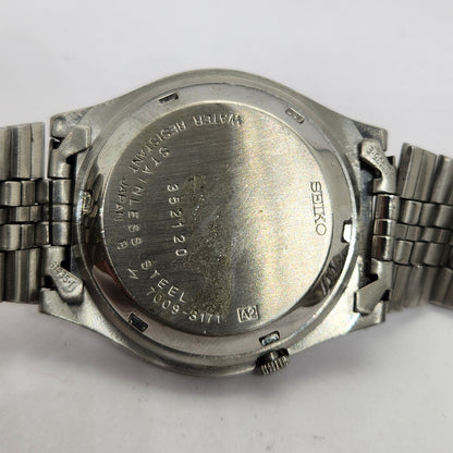 Vintage 1983 Original Seiko 5 Automatic 7009-3171 Blue face 17 Jewels Day-Date Japanese Men's Wrist Watch OG254