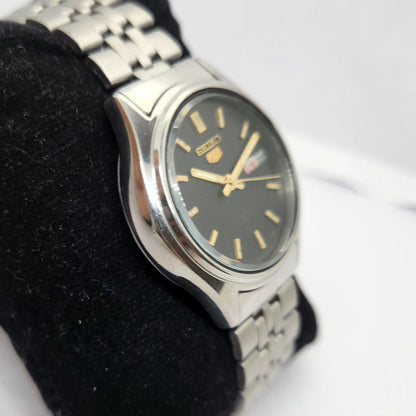 Vintage 1981 Original Seiko 5 Automatic 6309-5450 Black face 17 Jewels Day-Date Japanese Men's Wrist Watch OG255