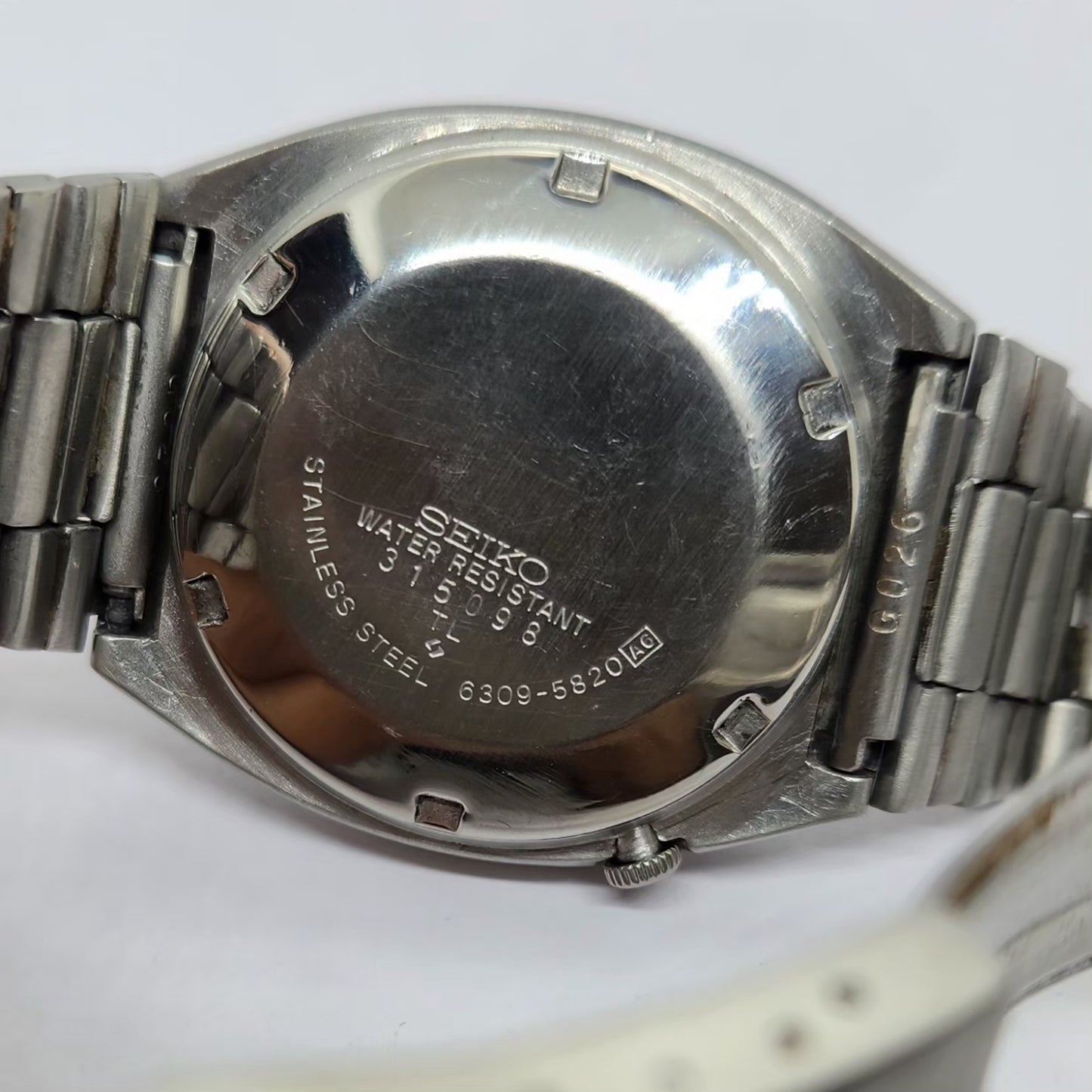 Vintage 1983 Original Seiko 5 Automatic 6309-5820 Black face 17 Jewels Day-Date Japanese Men's Wrist Watch OG258