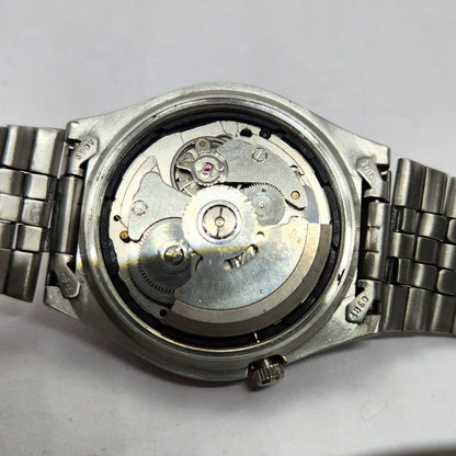 Vintage 1997 Original Seiko 5 Automatic 7S26-3180 Black face 21 Jewels Day-Date Japanese Men's Wrist Watch OG259