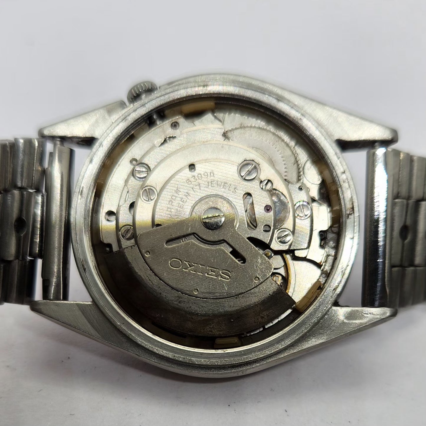Vintage 1979 Original Seiko 5 Automatic 6309-8220 Black face 17 Jewels Day-Date Japanese Men's Wrist Watch OG263