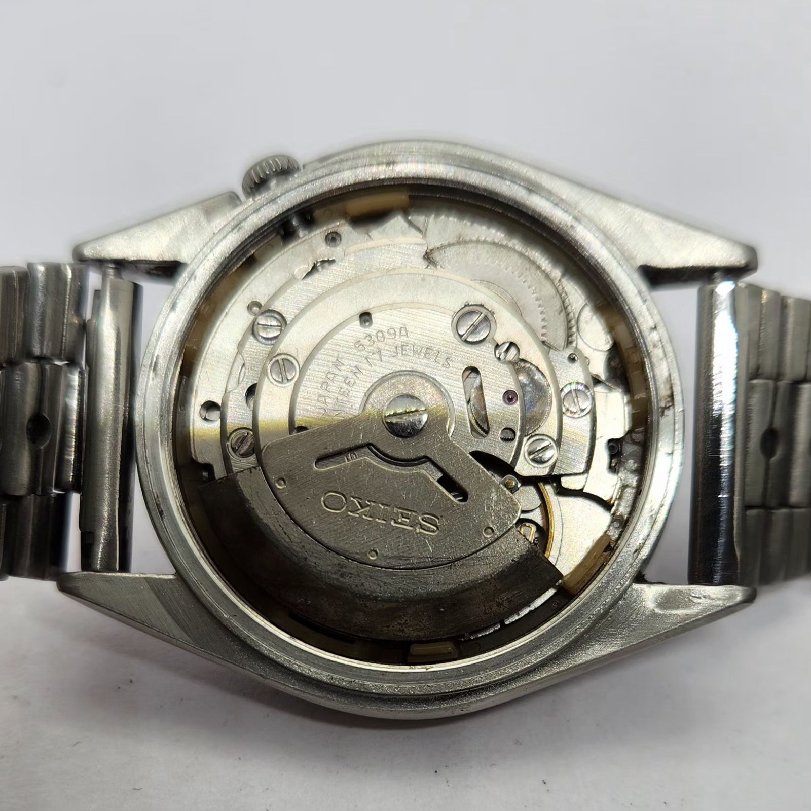 Vintage 1979 Original Seiko 5 Automatic 6309-8220 Black face 17 Jewels Day-Date Japanese Men's Wrist Watch OG263