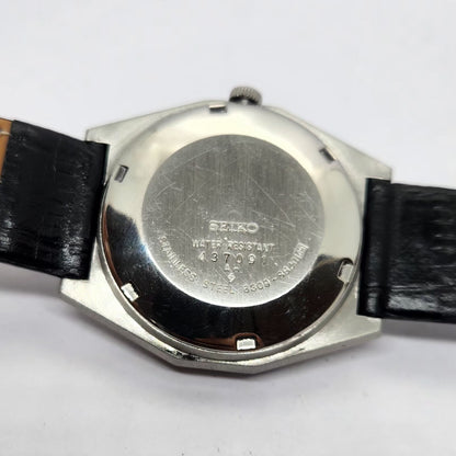Vintage 1984 Original Seiko 5 Automatic 6309-8820 Black face 17 Jewels Day-Date Japanese Men's Wrist Watch OG264