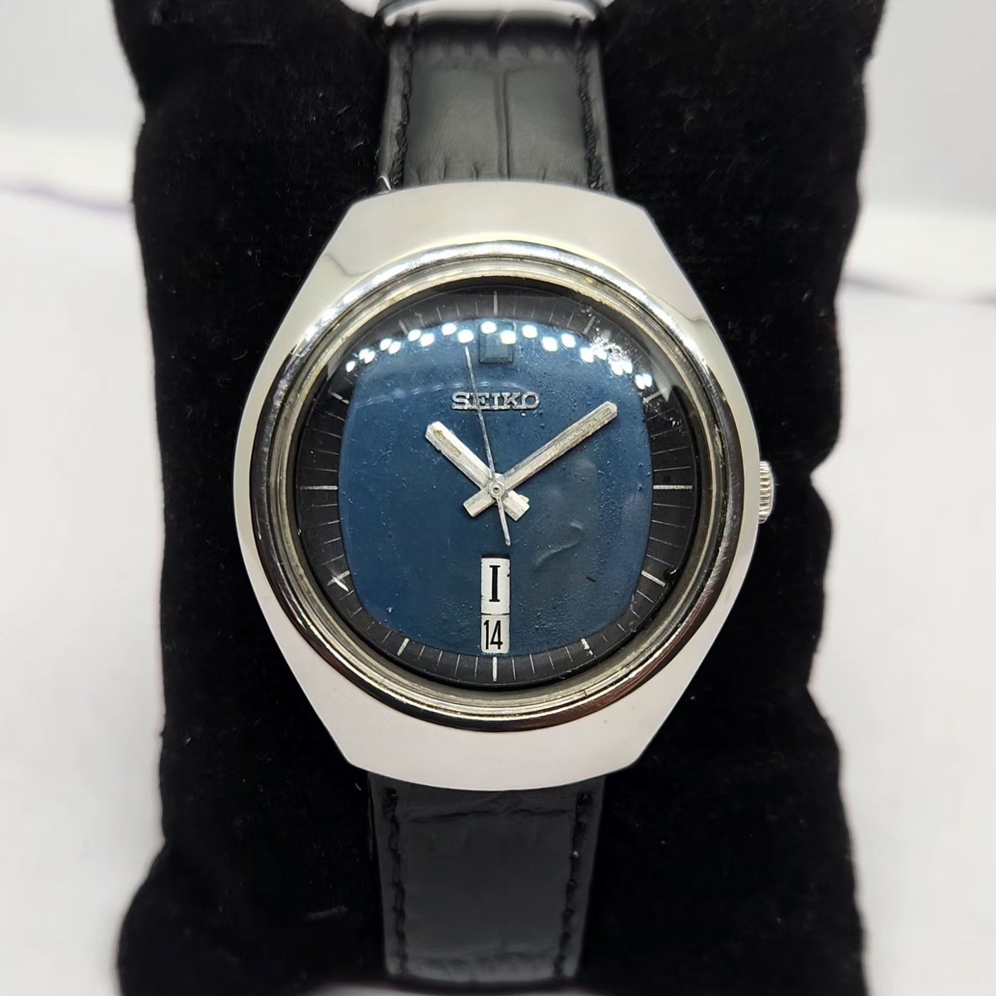 Vintage 1985 Original Seiko 5 Automatic 6309-8840 Blue face 17 Jewels Day-Date Japanese Men's Wrist Watch OG265