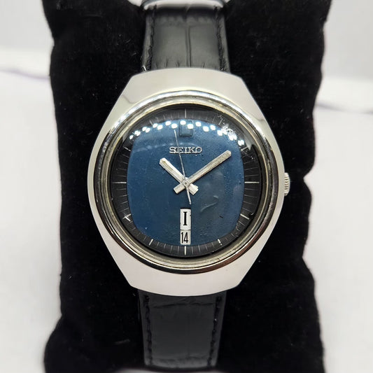 Vintage 1985 Original Seiko 5 Automatic 6309-8840 Blue face 17 Jewels Day-Date Japanese Men's Wrist Watch OG265