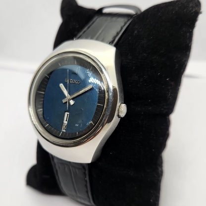 Vintage 1985 Original Seiko 5 Automatic 6309-8840 Blue face 17 Jewels Day-Date Japanese Men's Wrist Watch OG265