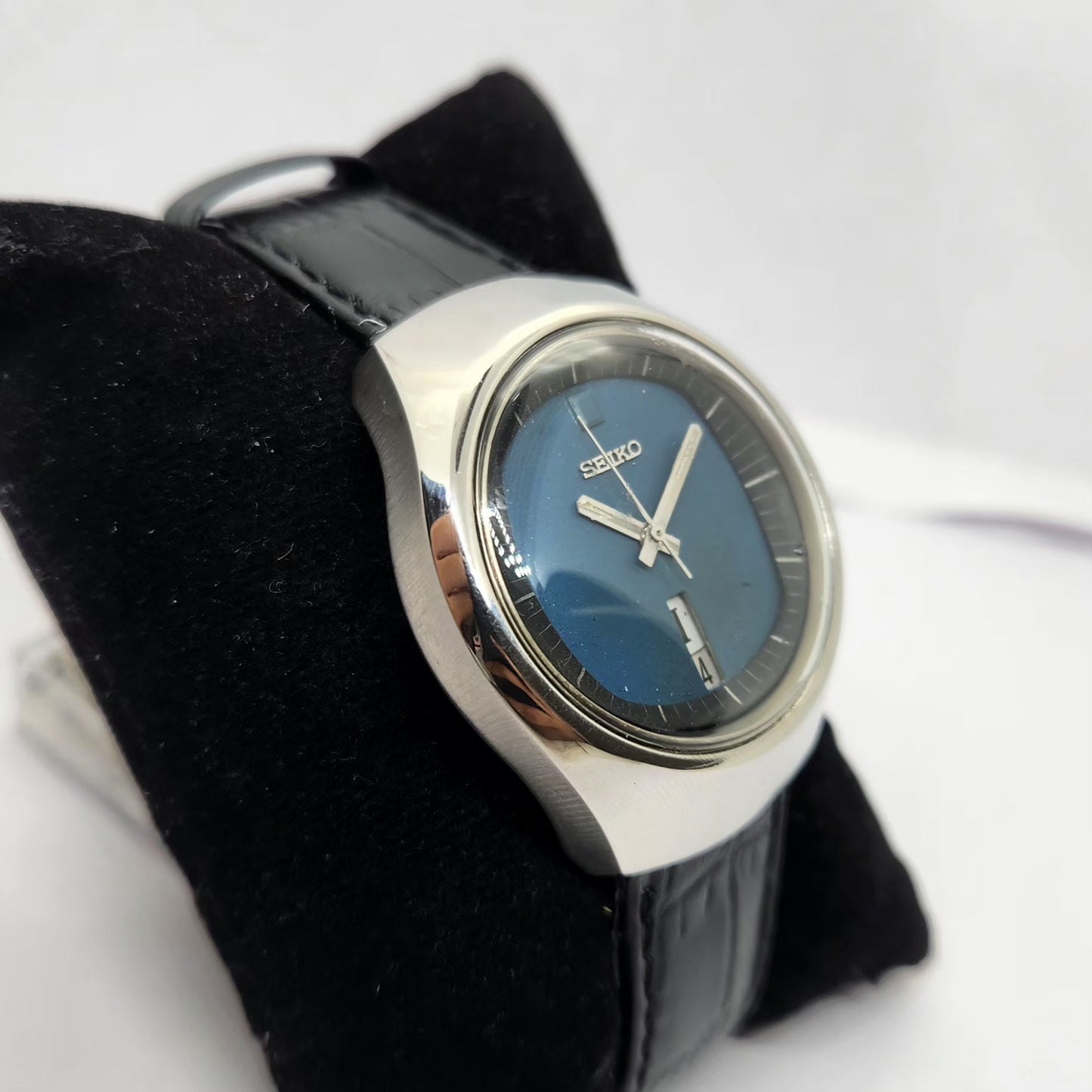 Vintage 1985 Original Seiko 5 Automatic 6309-8840 Blue face 17 Jewels Day-Date Japanese Men's Wrist Watch OG265