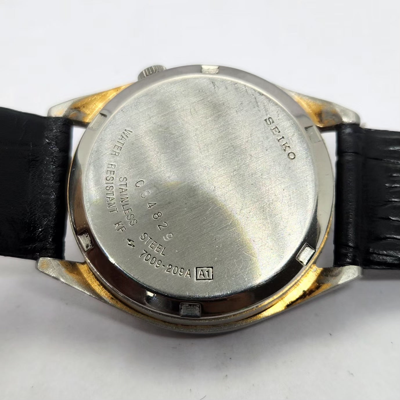Vintage 1980 Original Seiko 5 Automatic 7009-209A Blue face 17 Jewels Day-Date Japanese Men's Wrist Watch OG266
