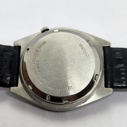 Vintage 1982 Original Seiko 5 Automatic 7009-3101 Black face 17 Jewels Day-Date Japanese Men's Wrist Watch OG267