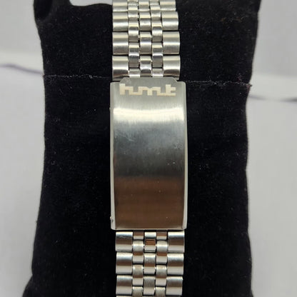 Vintage MOD HMT Janata Hand Winding 17 Jewels Red Face Jubilee Bracelet Men's Wrist Watch G01