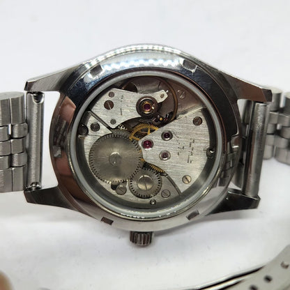 Vintage MOD HMT Janata Hand Winding 17 Jewels Peach Face Jubilee Bracelet Men's Wrist Watch G10