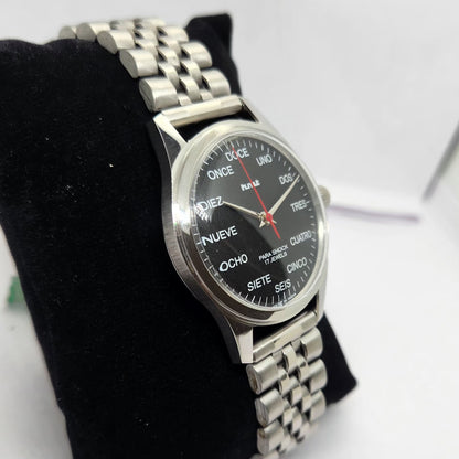 Vintage MOD HMT Spanish Hand Winding 17 Jewels Black Face Jubilee Bracelet Men's Wrist Watch G15