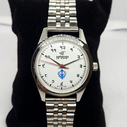 Vintage MOD HMT Punjabi Hand Winding 17 Jewels White Face Jubilee Bracelet Men's Wrist Watch G16