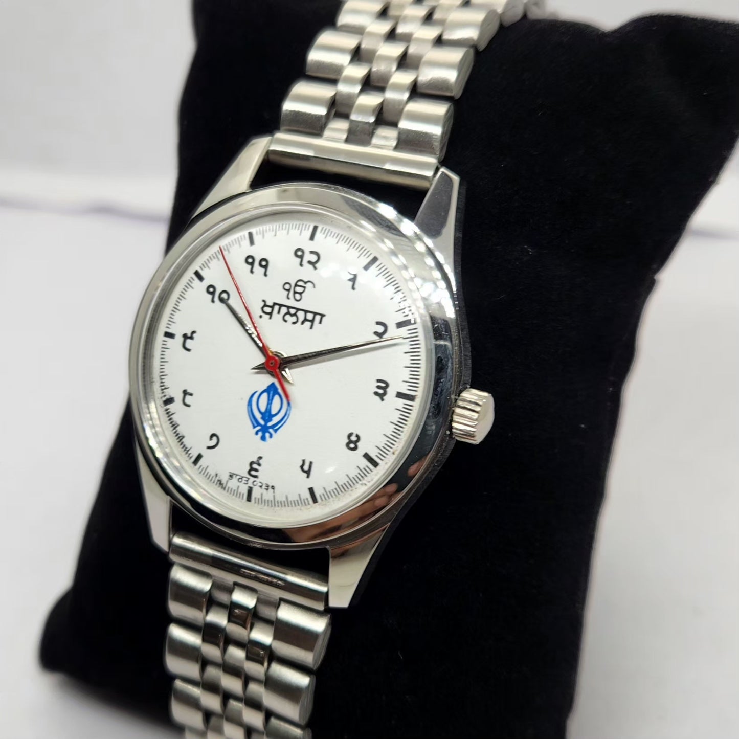 Vintage MOD HMT Punjabi Hand Winding 17 Jewels White Face Jubilee Bracelet Men's Wrist Watch G16