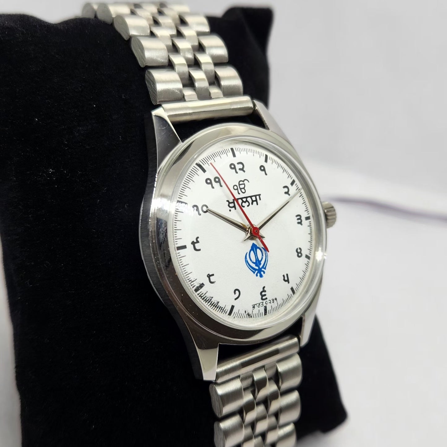 Vintage MOD HMT Punjabi Hand Winding 17 Jewels White Face Jubilee Bracelet Men's Wrist Watch G16