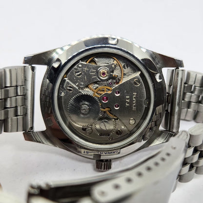 Vintage MOD HMT Punjabi Hand Winding 17 Jewels White Face Jubilee Bracelet Men's Wrist Watch G16