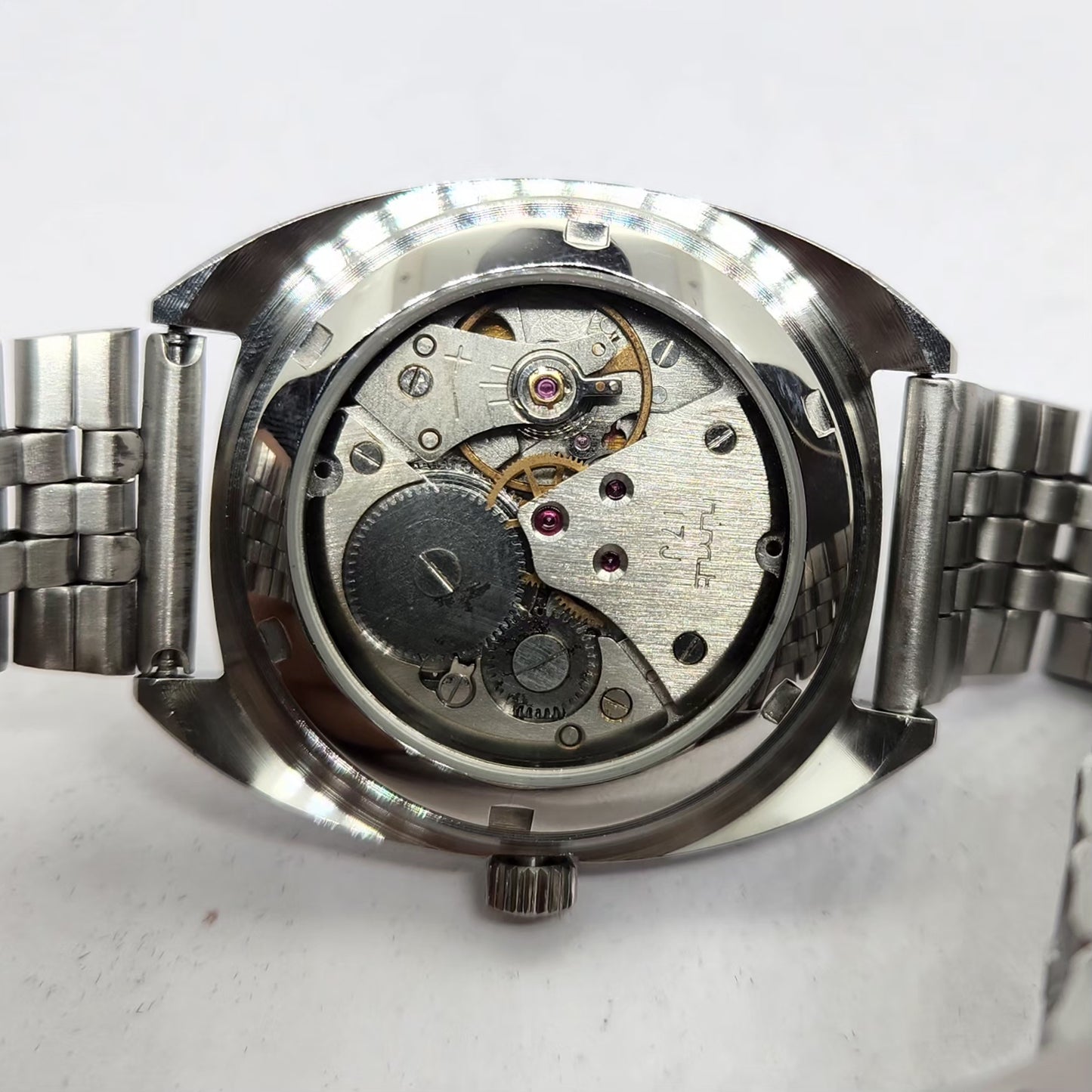 Vintage MOD HMT Kohinoor Hand Winding 17 Jewels Tiffany Blue Face Jubilee Bracelet Men's Wrist Watch G19