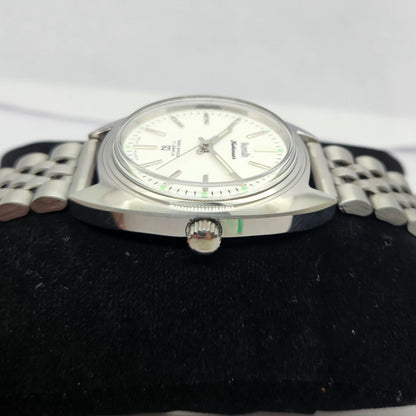 Vintage MOD HMT Kohinoor Hand Winding 17 Jewels White Face Jubilee Bracelet Men's Wrist Watch G22