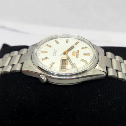 Vintage 1985 Original Seiko 5 Automatic 6319-608A White face 21 Jewels Day-Date Japanese Men's Wrist Watch OG269