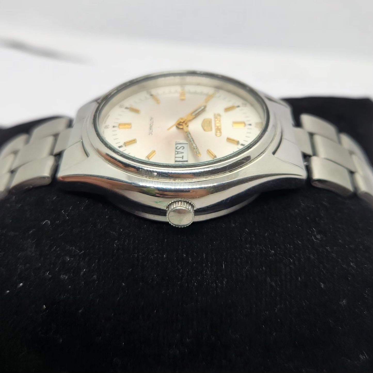 Vintage 1979 Original Seiko 5 Automatic 6309 Silver face 17 Jewels Day-Date Japanese Men's Wrist Watch OG271