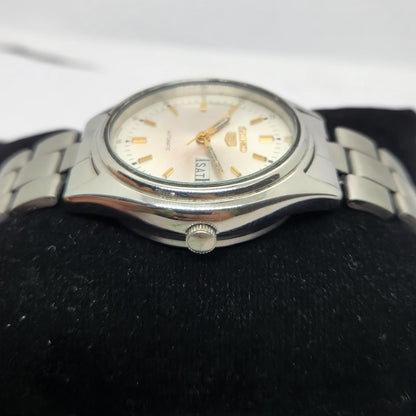 Vintage 1979 Original Seiko 5 Automatic 6309 Silver face 17 Jewels Day-Date Japanese Men's Wrist Watch OG271