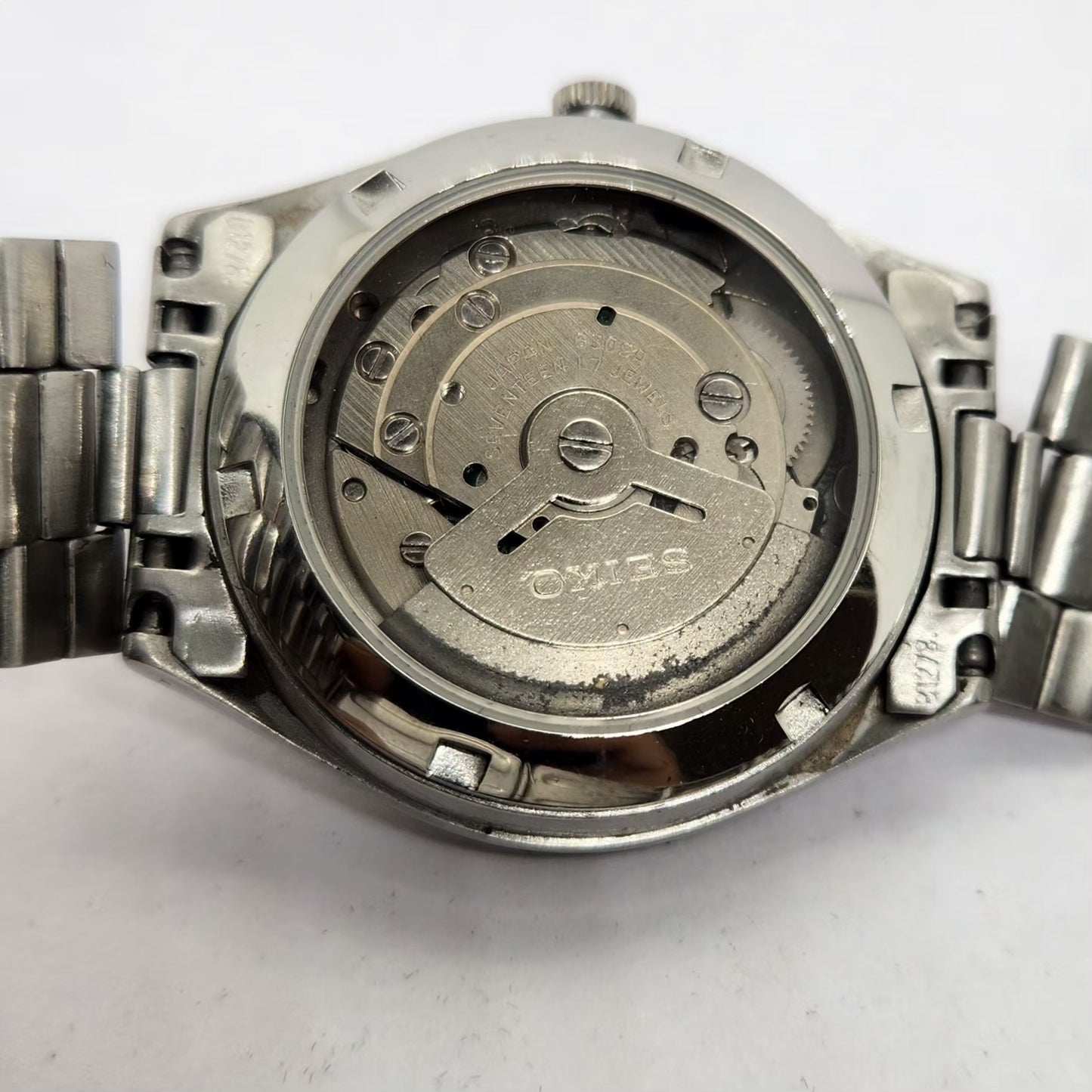 Vintage 1979 Original Seiko 5 Automatic 6309 Silver face 17 Jewels Day-Date Japanese Men's Wrist Watch OG271