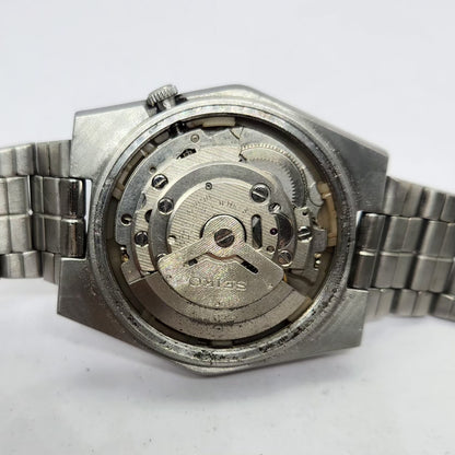Vintage 1984 Original Seiko 5 Automatic 6349-504A Silver face 23 Jewels Day-Date Japanese Men's Wrist Watch OG273