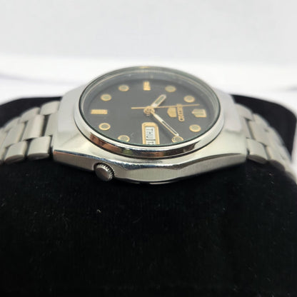 Vintage 1982 Original Seiko 5 Automatic 6309-720E Black face 17 Jewels Day-Date Japanese Men's Wrist Watch OG277