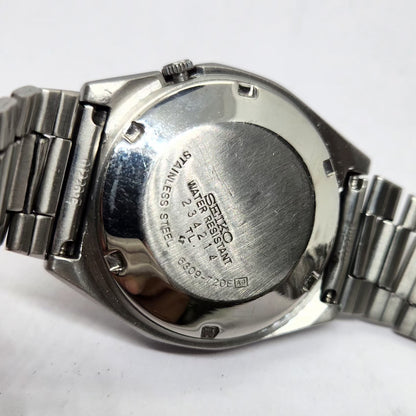 Vintage 1982 Original Seiko 5 Automatic 6309-720E Black face 17 Jewels Day-Date Japanese Men's Wrist Watch OG277