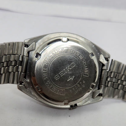 Vintage 1985 Original Seiko 5 Automatic 7009-8330 Gold face 17 Jewels Day-Date Japanese Men's Wrist Watch OG278