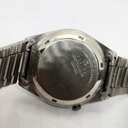 Vintage 1981 Original Seiko 5 Automatic 7009-3060 Grey face 17 Jewels Day-Date Japanese Men's Wrist Watch OG278