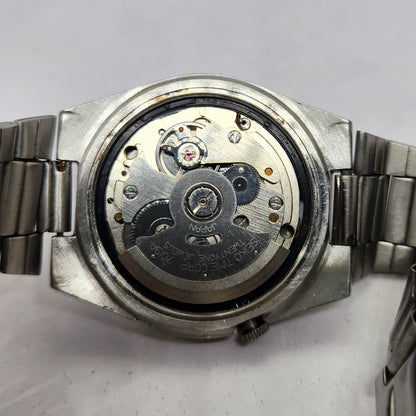 Vintage 1975 Original Seiko 5 Automatic 7019-8231 Black face 21 Jewels Day-Date Japanese Men's Wrist Watch OG279